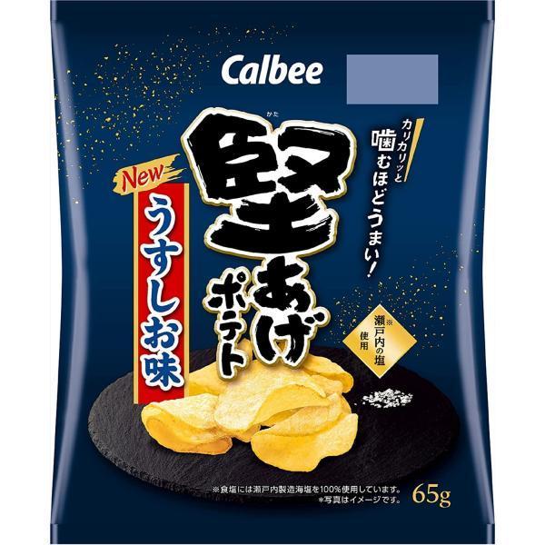 堅あげポテト 送料無料 カルビー うすしお味 65g×24袋 本州(一部地域