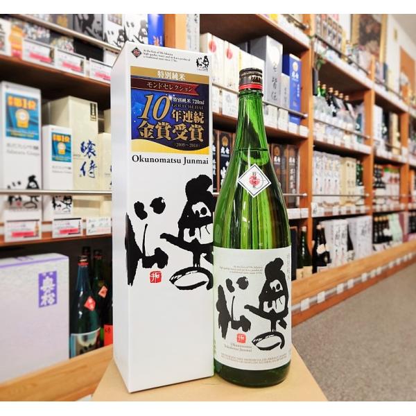 日本酒 福島 奥の松 特別純米酒 1.8Ｌ 一升瓶 地酒 箱付
