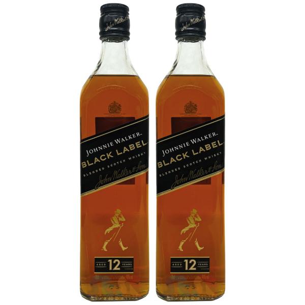 古酒 Johnnie Walker Black Label 750ml 2本 ジョニーウォーカー（JOHNNIE WALKER） [正規品] ブラックラベル 12年