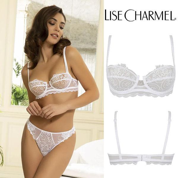 85E】【90E】リズシャルメル LISE CHARMEL パッドなし3/4ブラ(E