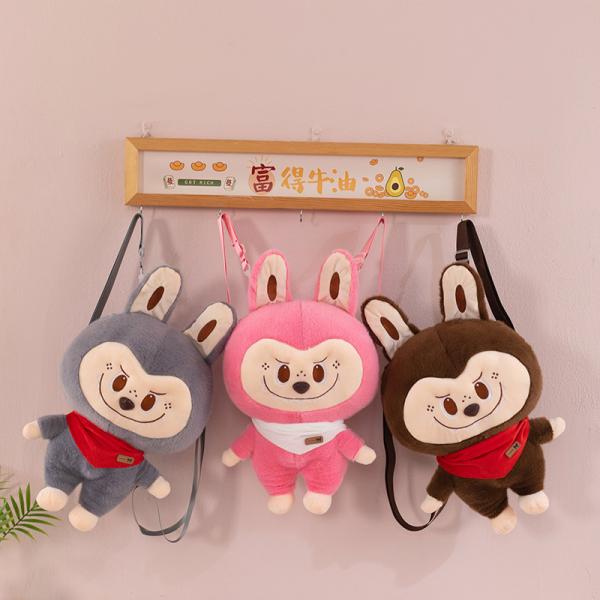 LABUBU ウサギ耳付きぬいぐるみ 約20cm zimomo labubu ウサギ耳付きぬいぐるみ2体 セトー