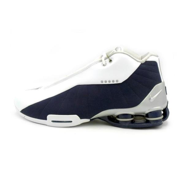 ナイキ NIKE 【 SHOX BB4 White Silver Navy AT7843 100 】 ショックス BB4 ホワイト シルバー ネイビー ローカット スニーカー h2873
