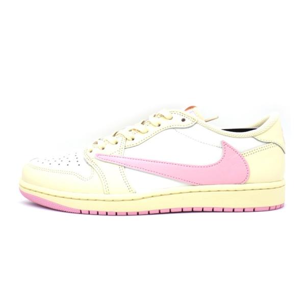 ナイキ NIKE × トラヴィス スコット Travis Scott 【 AIR JORDAN 1 RETRO LOW OG IQ7604 100 】 モスリン シャイ ピンク スニーカー h8554