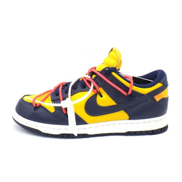 ナイキ NIKE × オフホワイト OFF WHITE 【 CT0856 700 】 ダンク ロー ユニバーシティ ゴールド ミシガン スニーカー 50615