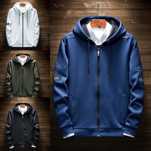 パーカー メンズ ジップアップパーカー 長袖パーカー パーカ フード付き 防寒 暖かい 春服  春 春物