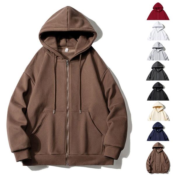 メンズ パーカー 長袖パーカー ジップアップパーカー 秋パーカ フード付き スウェット大きいサイズ parka 春服  春 春物