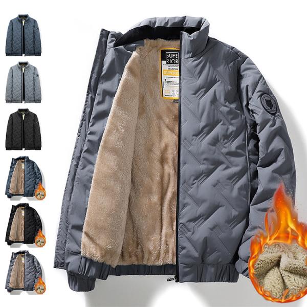 中綿ジャケット メンズ 裏ボアジャケット ジャンパー ブルゾン 通勤 裏起毛 暖か 春物 防寒着 綿入り 秋冬 アウター色 ブラック グレー ネイビー ブラック裏起毛 グレー裏起毛 ネイビー裏起毛サイズ M L XL 2XL 3XL 4XL...
