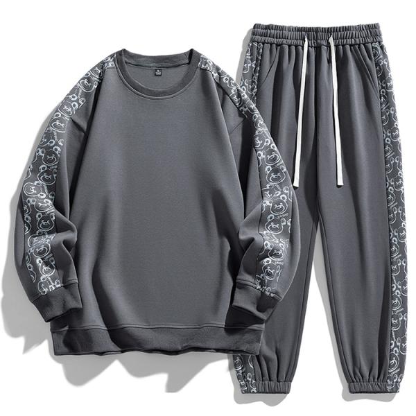 ジャージ上下セット 秋物 メンズ スウェット上下 長袖 上下セット セットアップ スポーツウェア 部屋着 防寒 秋冬色 ホワイト ダークグレー ブラックサイズ L XL 2XL 3XL 4XL素材　綿混紡[原産国] 中国※画像の商品はサンプ...
