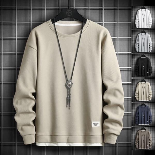 春物 トレーナー メンズ トレーナー トップス スポーツ クルーネック 2026 春服  春 春物 お兄系 無地