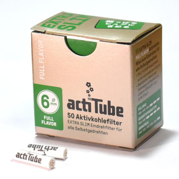 シガレットペーパー/喫煙紙(手巻きタバコ用など)などに使える活性炭フィルター：acti tube(アクティチューブ)filter