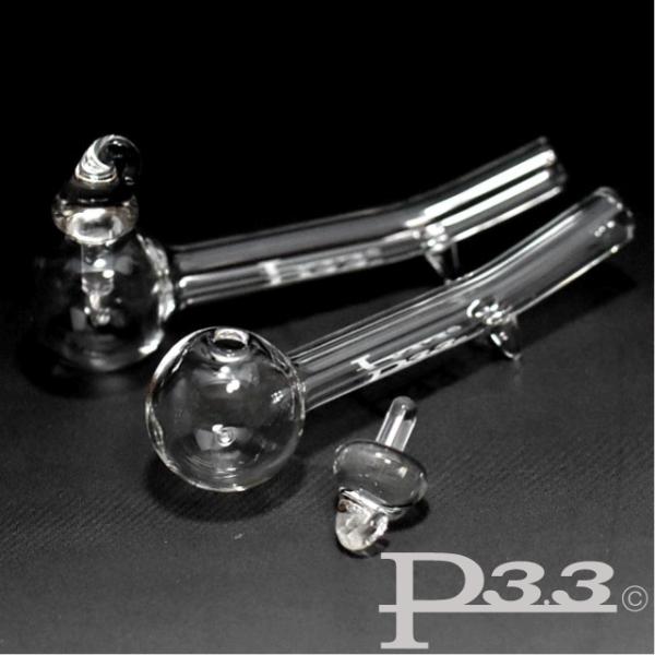 フタ付クラックパイプ(パイレックスP3.3製ガラスパイプ)小