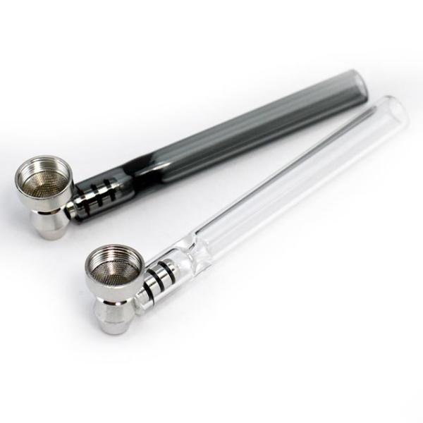 葉タバコ(シャグ)、ドライハーブなど通常のハンドパイプとガラスワンヒッターが合体した１つで２度おいしいメタルハンドガラスパイプです。<br />多めに葉タバコ(シャグ)で吸いたい時は通常のハンドパイプで、少量の葉を少しだけ吸いた...