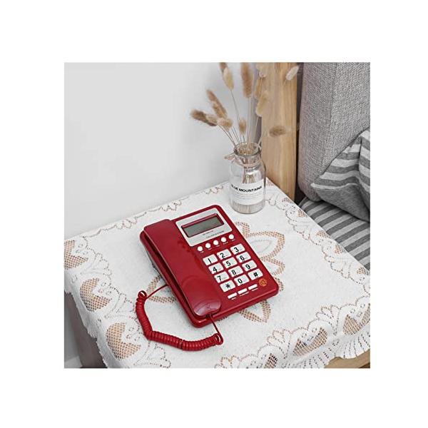 送料無料 電話機 お年寄り向け 大きなボタン 聞きやすい大音量 シンプル デスクトップフォン 有線固定電話 ホーム/ホテル/オフィス/家庭用 リダ  :SMMaff33476ef:SMALL-FORESTA 通販 
