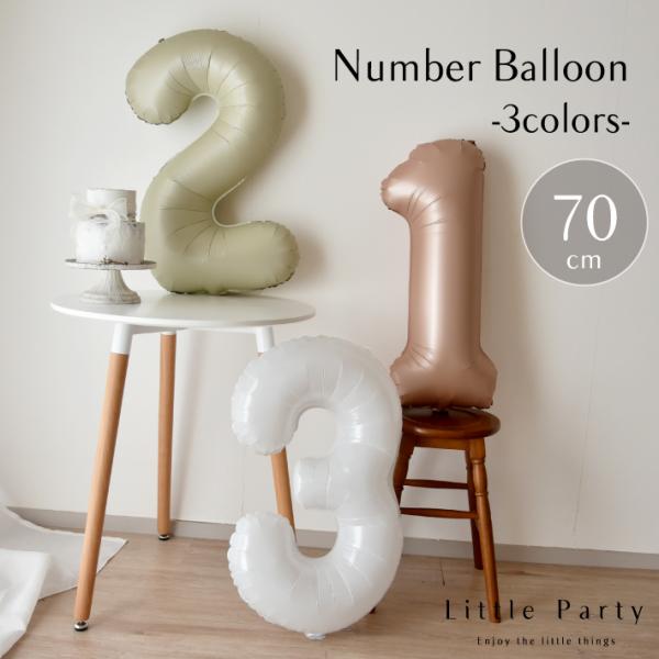 お誕生日や特別な日の記念日に定番のナンバーバルーン。マットな質感の淡い色味のバルーンは、ナチュラルな雰囲気の飾り付けにぴったり◎お子様と写真を撮るのにちょうどいい約70cmの大きめなバルーンは、キッズから大人のパーティーまで幅広くお使いいた...