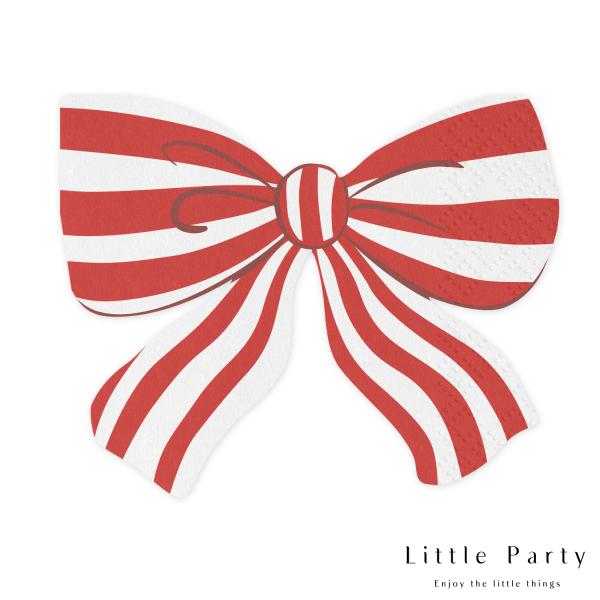 ◆商品内容◆枚数：12枚入り広げた時のサイズ：約32 x 26 cm折りたたんだ状態のサイズ：約16 x 13 cm◆商品説明◆ クリスマスムード満点！ストライプリボンのペーパーナプキン。見るだけでワクワクする赤と白のクリスマスカラーで、テ...