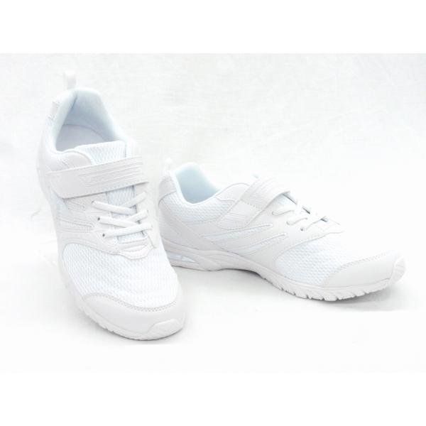 ジュニア スニーカー 白底 瞬足 シュンソク JJ 094 白/白 マジックタイプスニーカー 上履きや通学靴に！