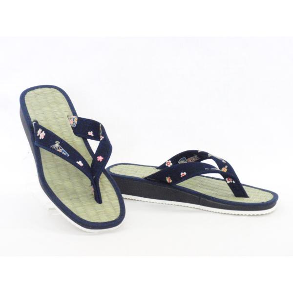 レディース 畳サンダル 草履 鼻緒 1100 (A) いぐさ スポンジ底 軽量