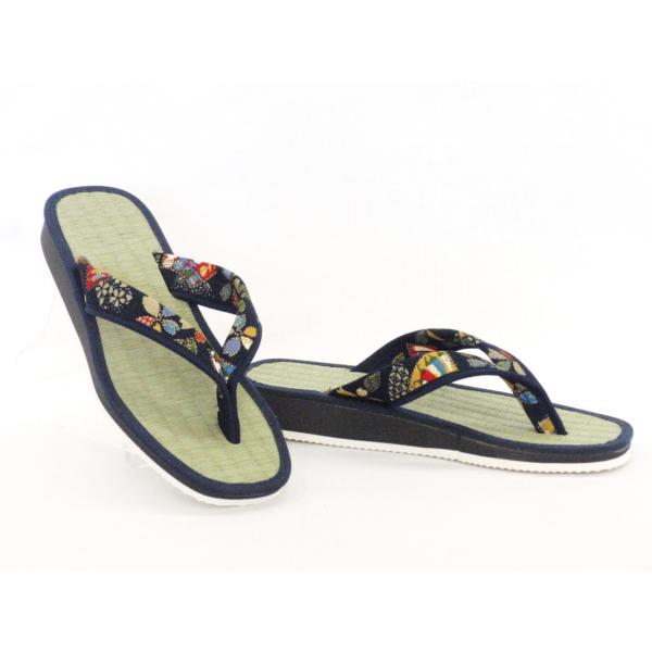 レディース 畳サンダル 草履 鼻緒 1100 (B) いぐさ スポンジ底 軽量