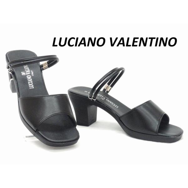 レディース ミュール ルチアーノ バレンチノ LUCIANO VALENTINO 3913 黒 オフィスサンダル 2WAYサンダル