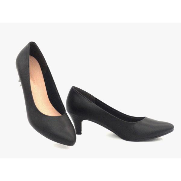 レディース パンプス 5001A 黒 プレーン アーモンドトゥ フォーマル 入学式 卒業式 オフィス