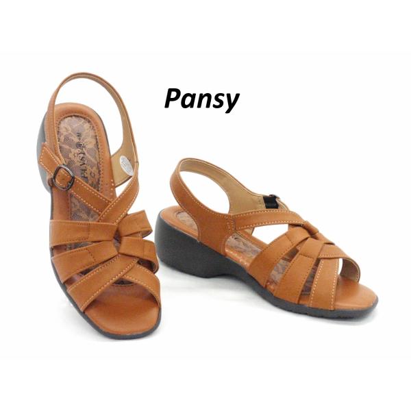 レディース バックバンドサンダル Pansy パンジー 5475 キャメル 軽量