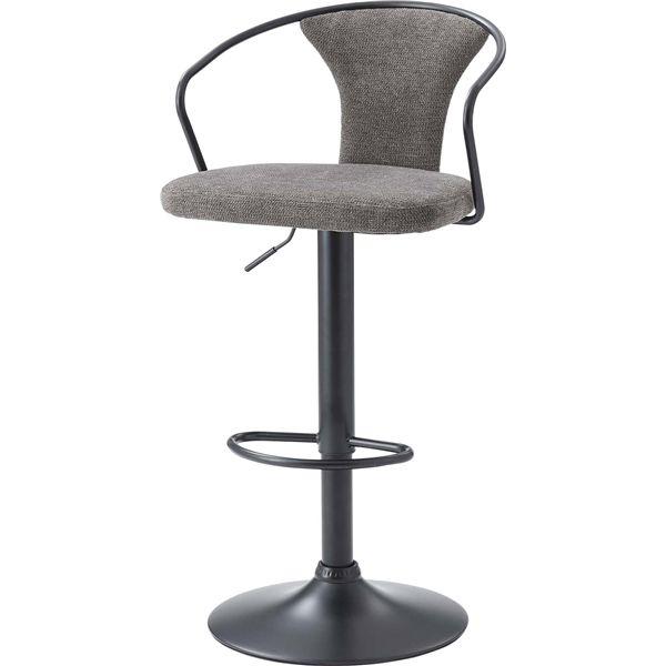 カウンターチェア ダークグレー （約W50.5×D50×H87~108×SH62~83cm） 組立式