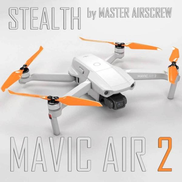 MA DJI Mavic Air 2�p STEALTH�A�b�v�O���[�h�E�v���y��  7.4x3.9  (�I�����W�j4�{�Z�b�g MA.MA27439FO4�y���[���։z