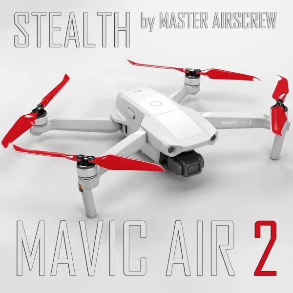 MA DJI Mavic Air 2�p STEALTH�A�b�v�O���[�h�E�v���y��  7.4x3.9  (���b�h�j4�{�Z�b�g MA.MA27439FR4�y���[���։z