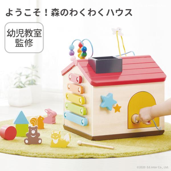 ようこそ 森のわくわくハウス 出産祝い 木のおもちゃ はじめてのおもちゃ 知育玩具 誕生日プレゼント 男の子 女の子 長く遊べる 木製玩具 8147 Little Genius リトルジーニアス 通販 Yahoo ショッピング