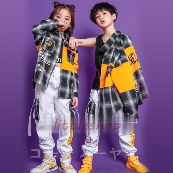 ダンス服装 体操服 JAZZ DANCE tシャツ スウェット キッズチアリーダー hiphop ヒップホップ 女の子 ステージ衣装 ダンスウェア 子供 応援団 運動会 甲子園 チアガール衣装 舞台演出服　おしゃれ　ストリート系　B系　K-...