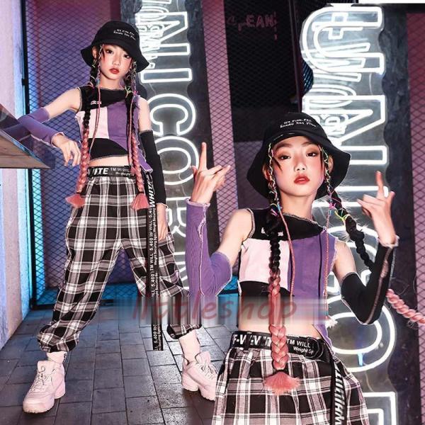 ダンス服装 体操服 JAZZ DANCE tシャツ スウェット キッズチアリーダー hiphop ヒップホップ 女の子 ステージ衣装 ダンスウェア 子供 応援団 運動会 甲子園 チアガール衣装 舞台演出服　おしゃれ　ストリート系　B系　K-...