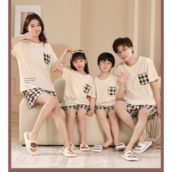 親子お揃いパジャマ 親子ペア パジャマ 親子 ペアパジャマ キッズ 春夏 秋 ルーム