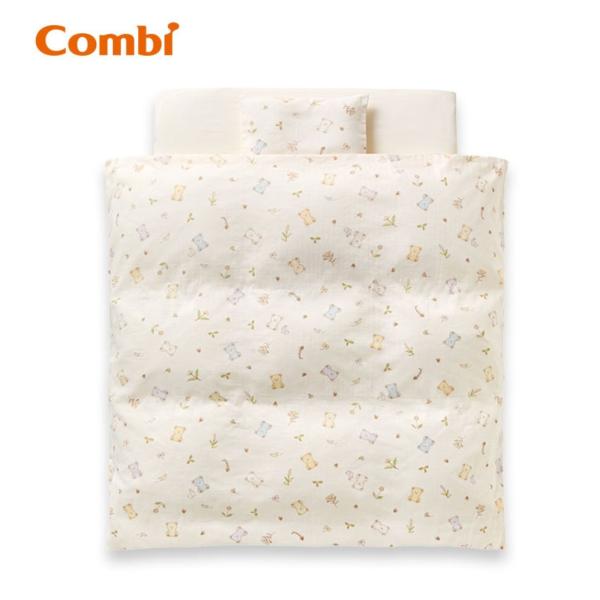 【セット内容】羽毛掛けふとん、掛けふとんカバー、敷ふとん、フィッティングシーツ、まくら、まくらカバー、防水シーツ、キルトパッド　の8点セット！※対応製品：すくすや トモネル　ベビーベッド コンパクト　ミルキーベージュ（BE）【コンビ】◆たた...