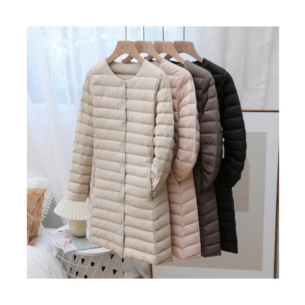 ダウンコート レディース 大きいサイズ 軽量 薄型 ポケッタブル 収納袋