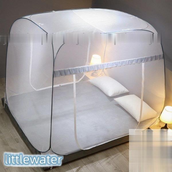 1.サイズ：展開：150*200*160cm；180*200*160cm；両開きドア。2.ワンタッチ式：ワンタッチ式の蚊帳で、組み立て簡易開けドア2個あります。1〜3人適用。3.全保護型：それから、底もメッシュなので、通気性ばっちり。梅雨の...