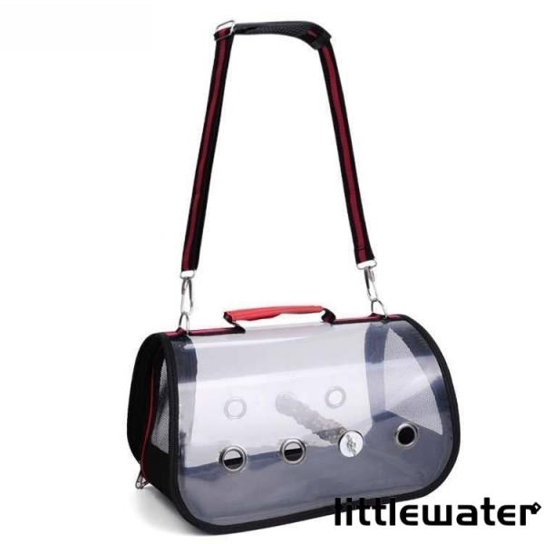 鳥用キャリーバッグ鳥用キャリーケージ透明クリアペット用ハードキャリー止まり木付きインコキャリーケース鳥かご通気性おしゃれ大