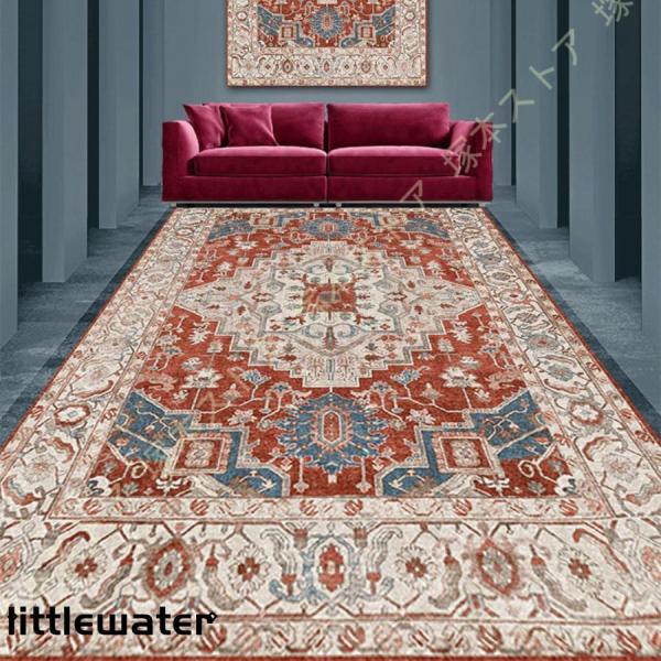 ◆全体の厚さは約6mmです。 ◆材質：（表）ポリエステル ／ 裏面：不織布(滑り止め加工)  上品で優美に、そして、華やかな、上品で豪華、エレガントタイプのペルシャデザインです。 お部屋を華やかに彩りますので、トレンドのヴィンテージ系から西...