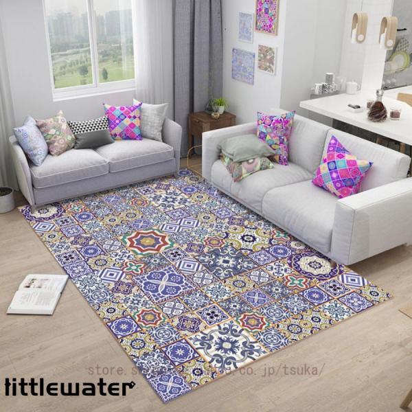 当店大のペルシャ柄ラグシリーズ。 モロッカンスタイルを彷彿とさせる、ヴィンテージ調のデザインはお部屋を今ドキな空間にしてくれる大ラグ。ナチュラルインテリアに合わせるだけで、トレンド感のあるお部屋が完成します。★防ダニ・抗菌・防臭 加工を施し...