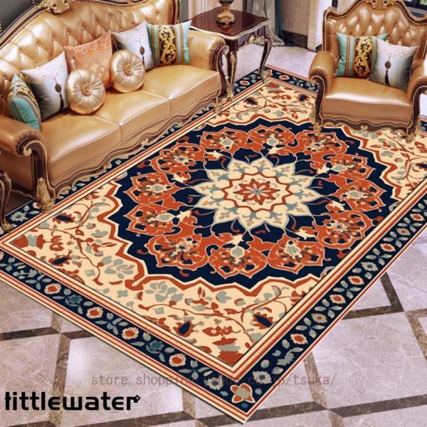 当店大のペルシャ柄ラグシリーズ。 モロッカンスタイルを彷彿とさせる、ヴィンテージ調のデザインはお部屋を今ドキな空間にしてくれる大ラグ。ナチュラルインテリアに合わせるだけで、トレンド感のあるお部屋が完成します。★防ダニ・抗菌・防臭 加工を施し...