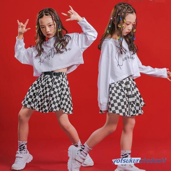 ダンス服装 体操服 JAZZ DANCE tシャツ スウェット キッズチアリーダー hiphop ヒップホップ 女の子 ステージ衣装 ダンスウェア 子供 応援団 運動会 甲子園 チアガール衣装 舞台演出服　おしゃれ　ストリート系　B系　K-...
