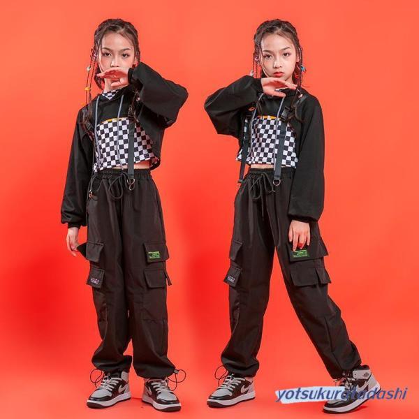 ダンス服装 体操服 JAZZ DANCE tシャツ スウェット キッズチアリーダー hiphop ヒップホップ 女の子 ステージ衣装 ダンスウェア 子供 応援団 運動会 甲子園 チアガール衣装 舞台演出服　おしゃれ　ストリート系　B系　K-...