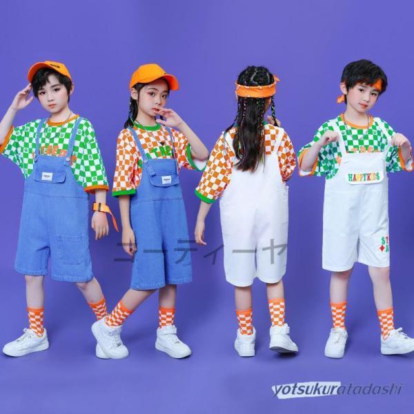 ダンス服装 体操服 JAZZ DANCE tシャツ スウェット キッズチアリーダー hiphop ヒップホップ  ステージ衣装 ダンスウェア 子供 応援団 運動会 甲子園 チアガール衣装 舞台演出服　おしゃれ　ストリート系　K-POP　韓国...