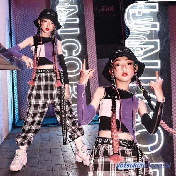 ダンス服装 体操服 JAZZ DANCE tシャツ スウェット キッズチアリーダー hiphop ヒップホップ 女の子 ステージ衣装 ダンスウェア 子供 応援団 運動会 甲子園 チアガール衣装 舞台演出服　おしゃれ　ストリート系　B系　K-...