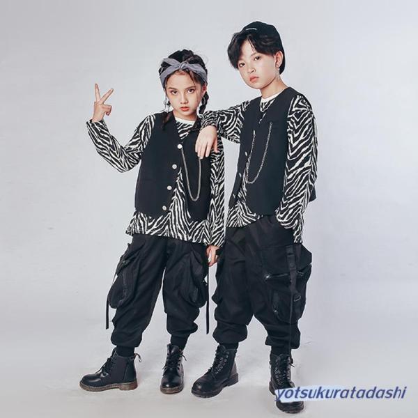 ダンス服装 体操服 JAZZ DANCE tシャツ スウェット キッズチアリーダー hiphop ヒップホップ 女の子 ステージ衣装 ダンスウェア 子供 応援団 運動会 甲子園 チアガール衣装 舞台演出服　おしゃれ　ストリート系　B系　K-...