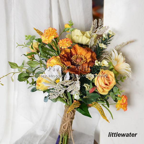 ●可愛らしいローズのブーケです。贈答品やインテリアに最適です。●サイズ：直径約53cm 写真参照                         （手作りのため、サイズは多少前後します。）●花束形：ラウンド型