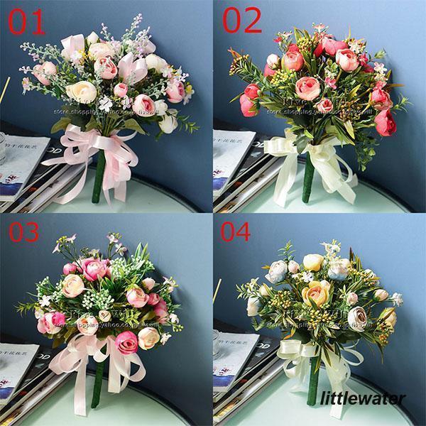 ●可愛らしいローズのブーケです。贈答品やインテリアに最適です。●サイズ：直径約25cm 写真参照                         （手作りのため、サイズは多少前後します。）●花束形：ラウンド型