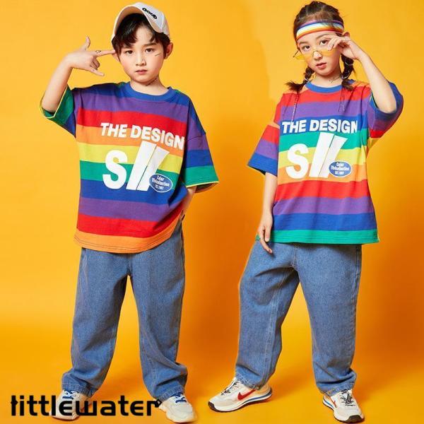 ダンス服装 体操服 JAZZ DANCE tシャツ スウェット キッズチアリーダー hiphop ヒップホップ 女の子 ステージ衣装 ダンスウェア 子供 応援団 運動会 甲子園 チアガール衣装 舞台演出服　おしゃれ　ストリート系　B系　K-...