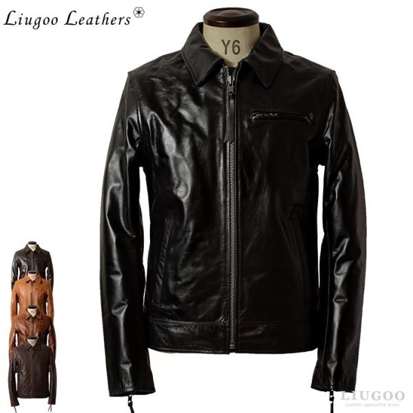 〈極美品〉Liugoo Leathers【3L】レザー ライダース ジャケット 楽天市場】Liugoo Leathers 本革 B-3フライトジャケット ムートン