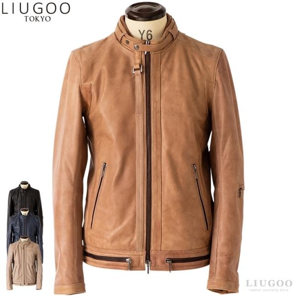Liugoo Leathers 【30%OFFクーポン】LIUGOO 本革 シングルライダース