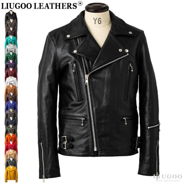 美品　Liugoo Leathers リューグーレザーズ 馬革　ライナー付 L 美品 Liugoo Leathers リューグーレザーズ 馬革 ライナー付 L